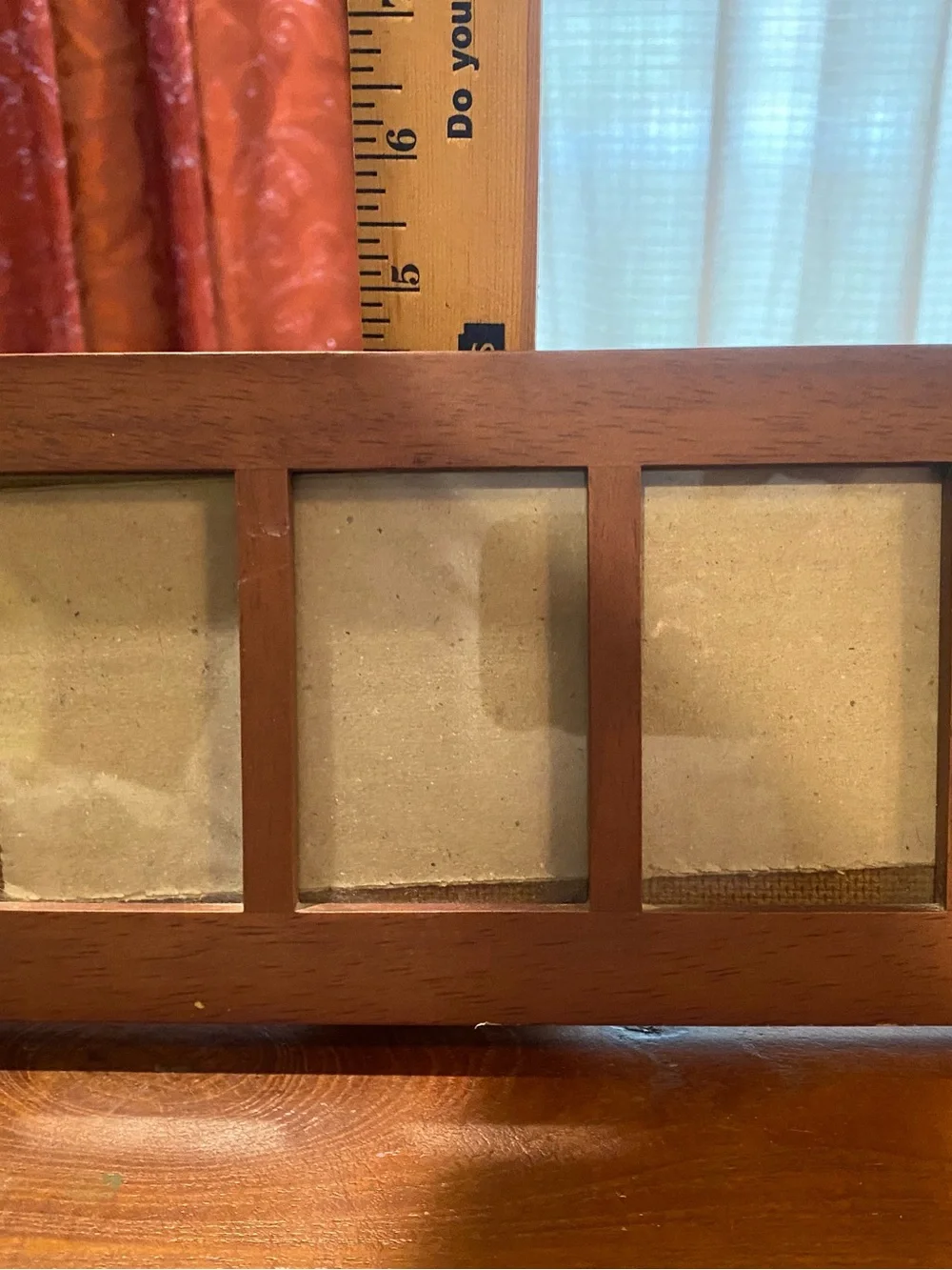 Wooden Triple Aperture Picture Frame in Brown